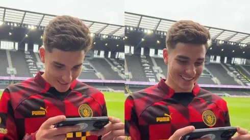 Julián enterneció a todos el mundo River con su respuesta al gol que marcó.