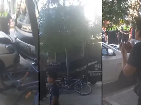 Insólito accidente del micro de River en Tucumán