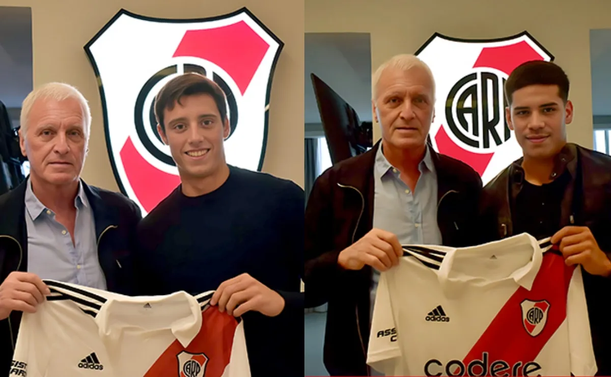 Dos juveniles de River firmaron su primer contrato