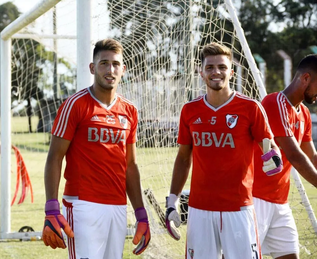 Fran Ravizzoli junto a Ezequiel Centurión en la ’97 de River (Foto: Instagram @franravizzoli)