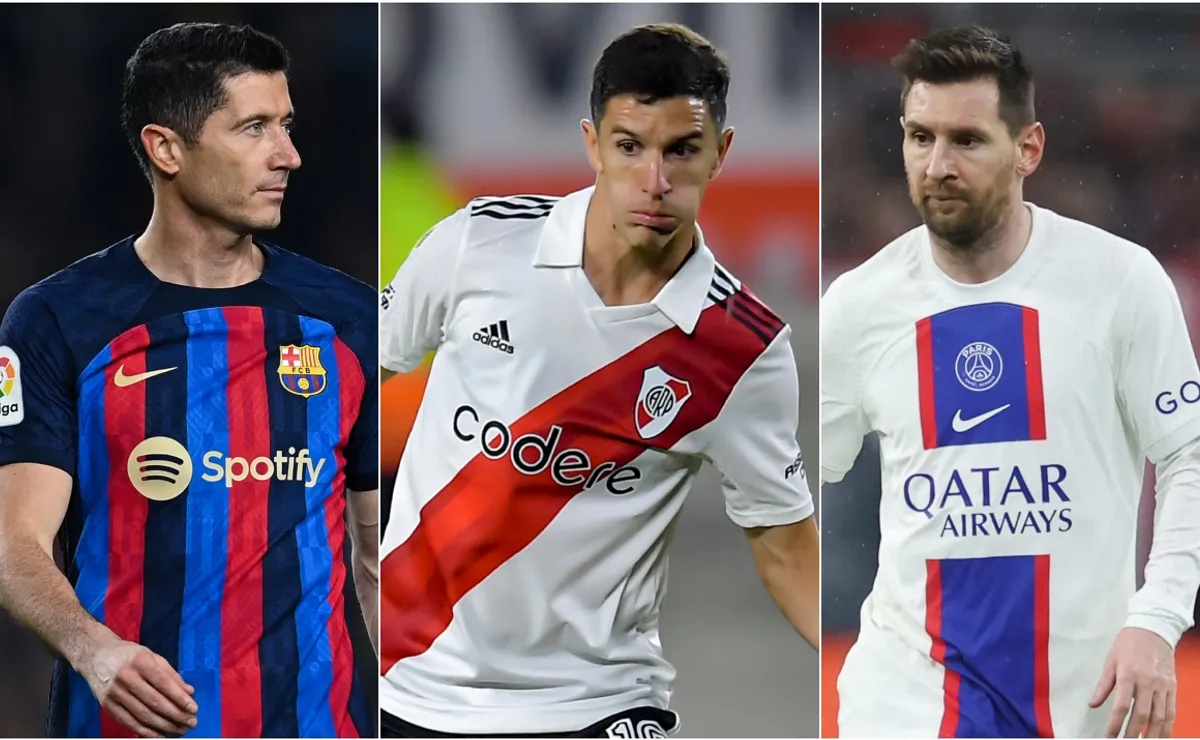 Lewandowski, Nacho Fernández y Messi.