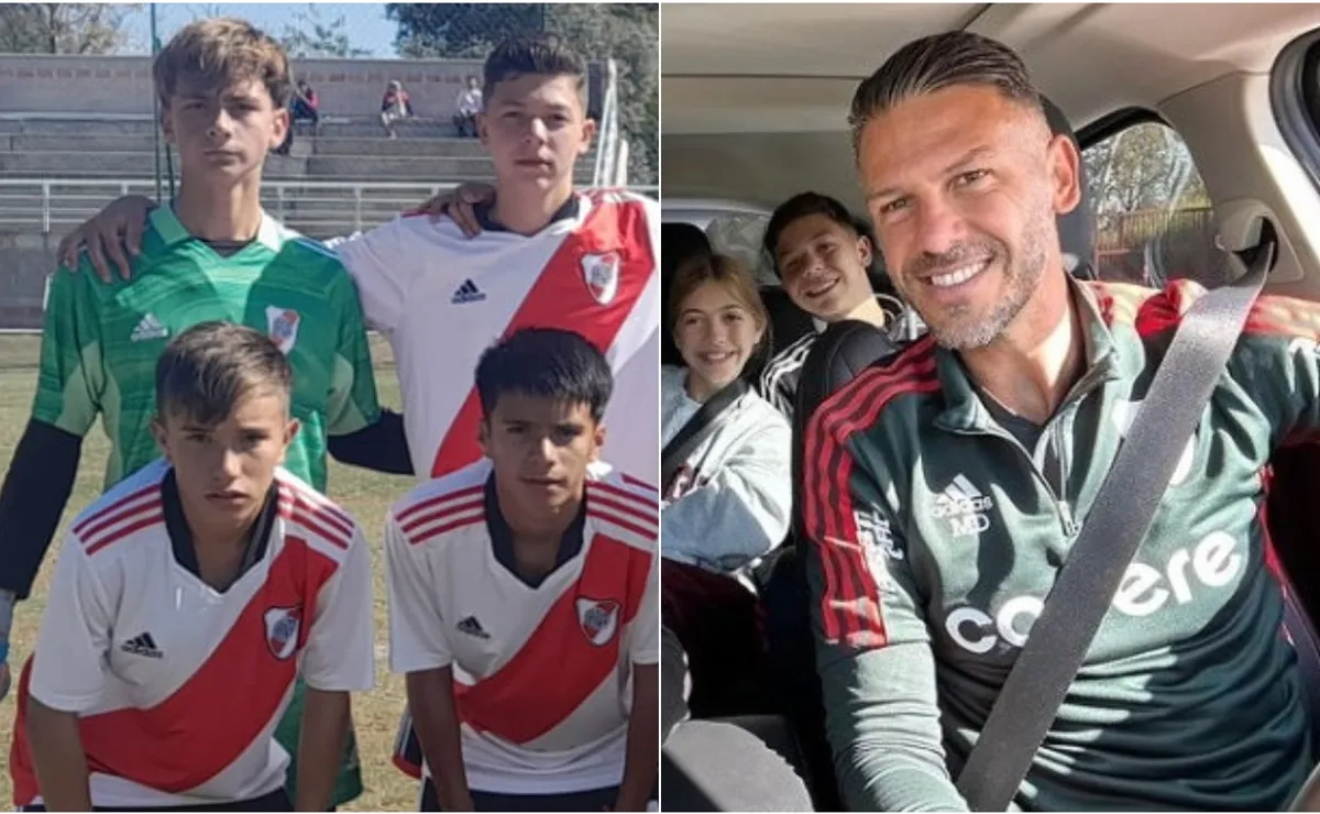 Micho fue a ver a su hijo jugar en la Novena.