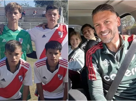 Demichelis fue a ver jugar a su hijo en Novena