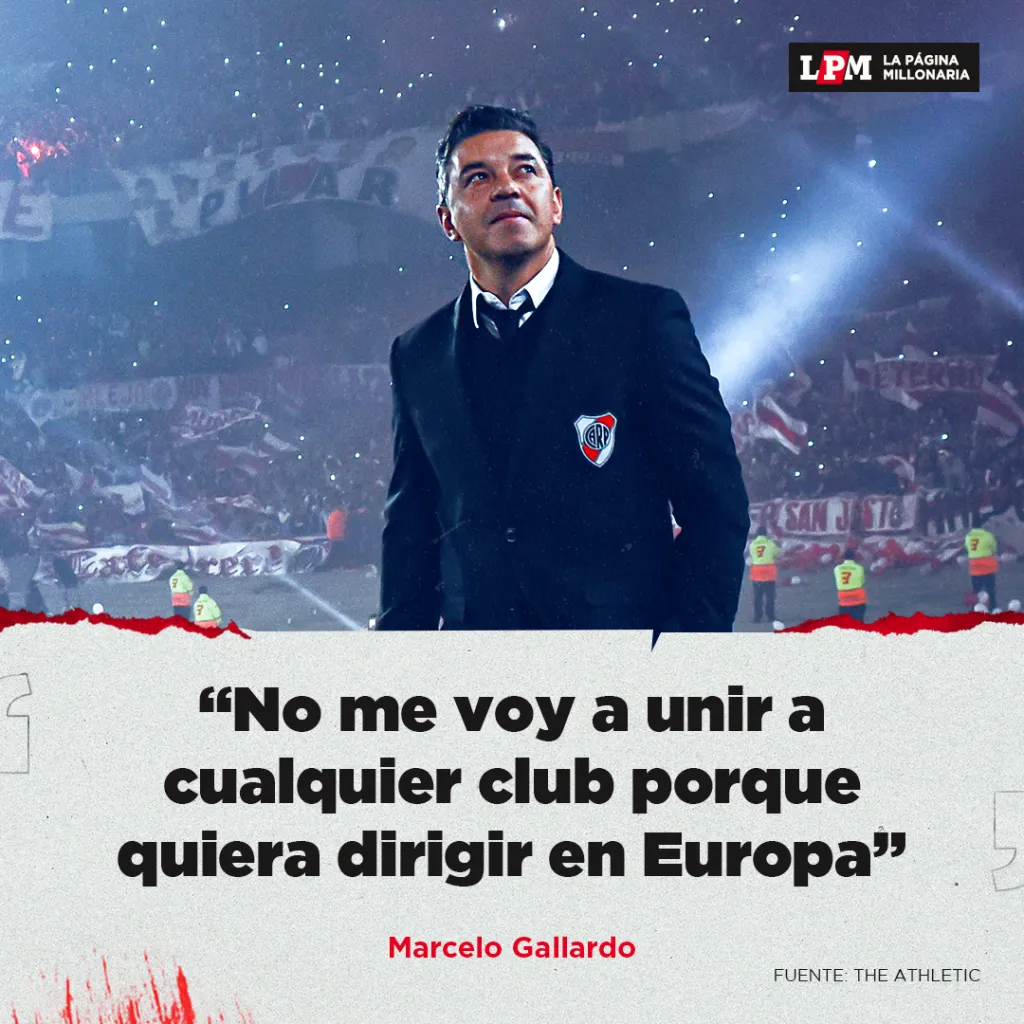 Las convicciones de Marcelo Gallardo.