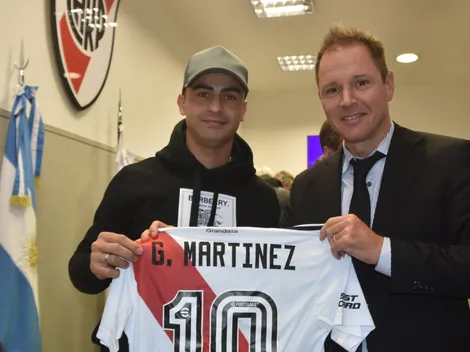 Loco suelto: el Pity Martínez estuvo en el Monumental