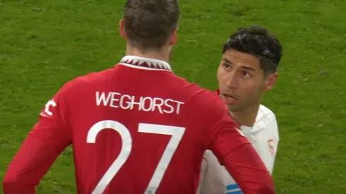 El tenso cruce entre Cachete Montiel y el "Bobo" Weghorst.