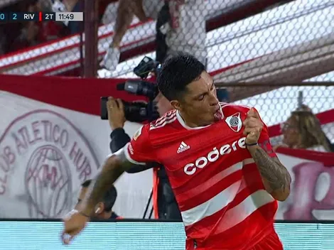 Insólito: el gol de Enzo Pérez anulado por invasión de Barco