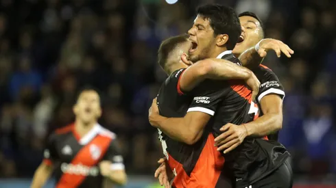 Rojas celebra su gol ante Vélez.