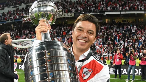 Marcelo Gallardo con la copa