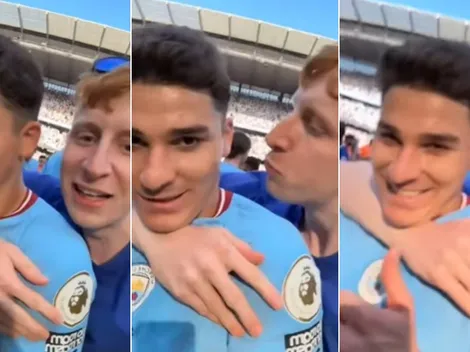 INCREÍBLE: el video viral del hincha que se metió para saludar a Julián