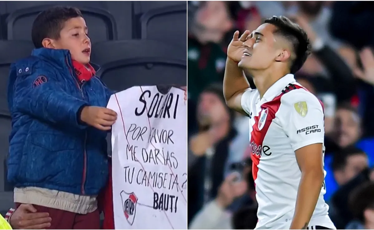 Pablo Solari jugó un partidazo y le cumplió el sueño a un pequeño fanático.