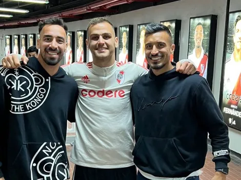 La visita de dos ex River que sorprendió a González Pirez