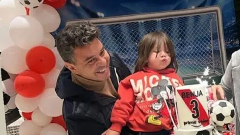 Gallardo organizó unas pequeñas vacaciones junto a su mujer y su hijo más chico.