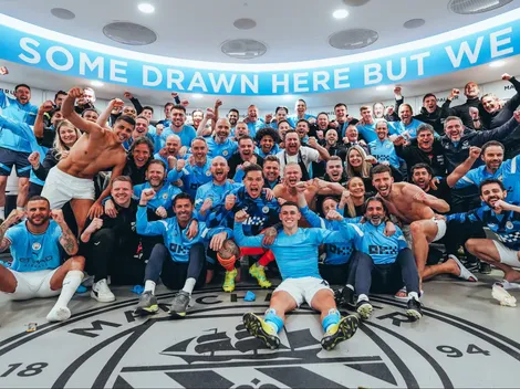 INCREÍBLE: el detalle de Julián Álvarez en la foto del festejo del City