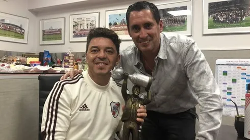 Marcelo Gallardo junto a Carlos Trillo.
