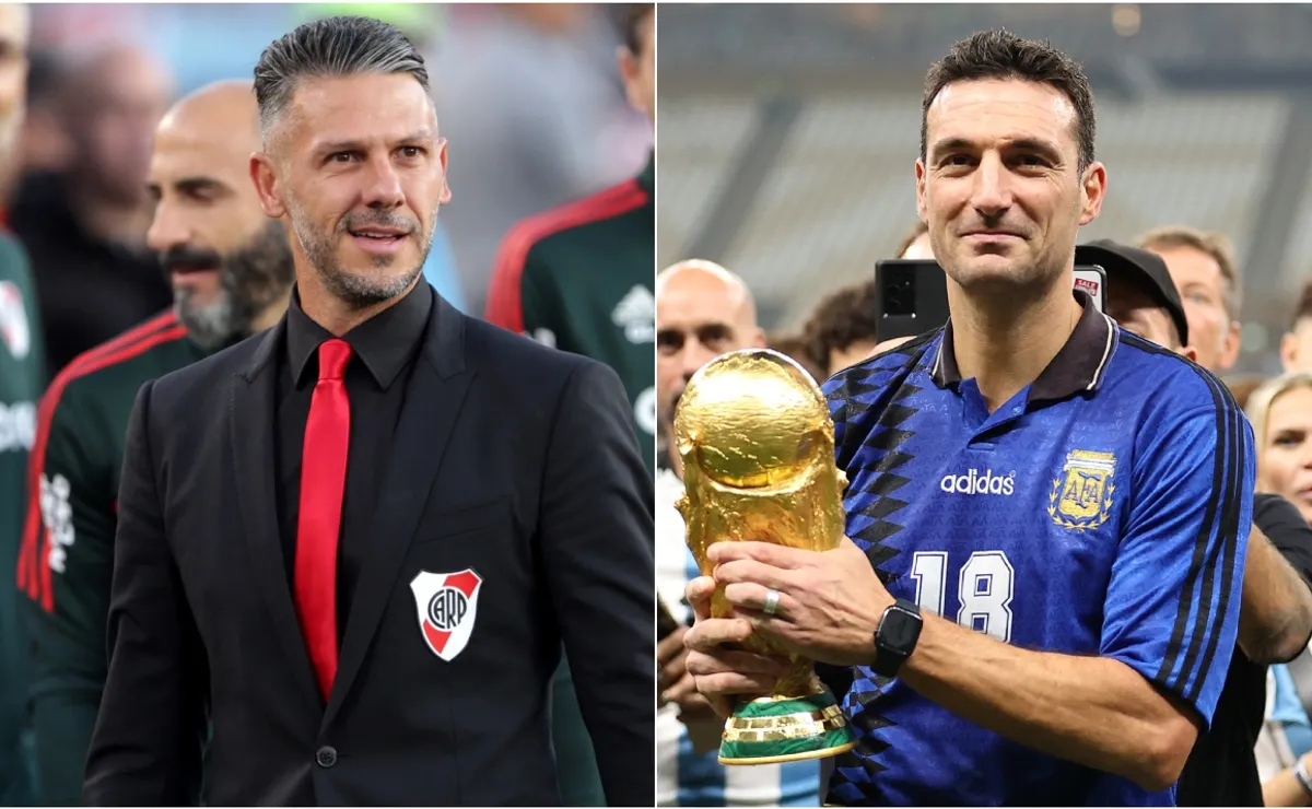 Martín Demichelis y Lionel Scaloni.