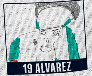 Así ilustraron a Julián los jóvenes estudiantes ingleses.