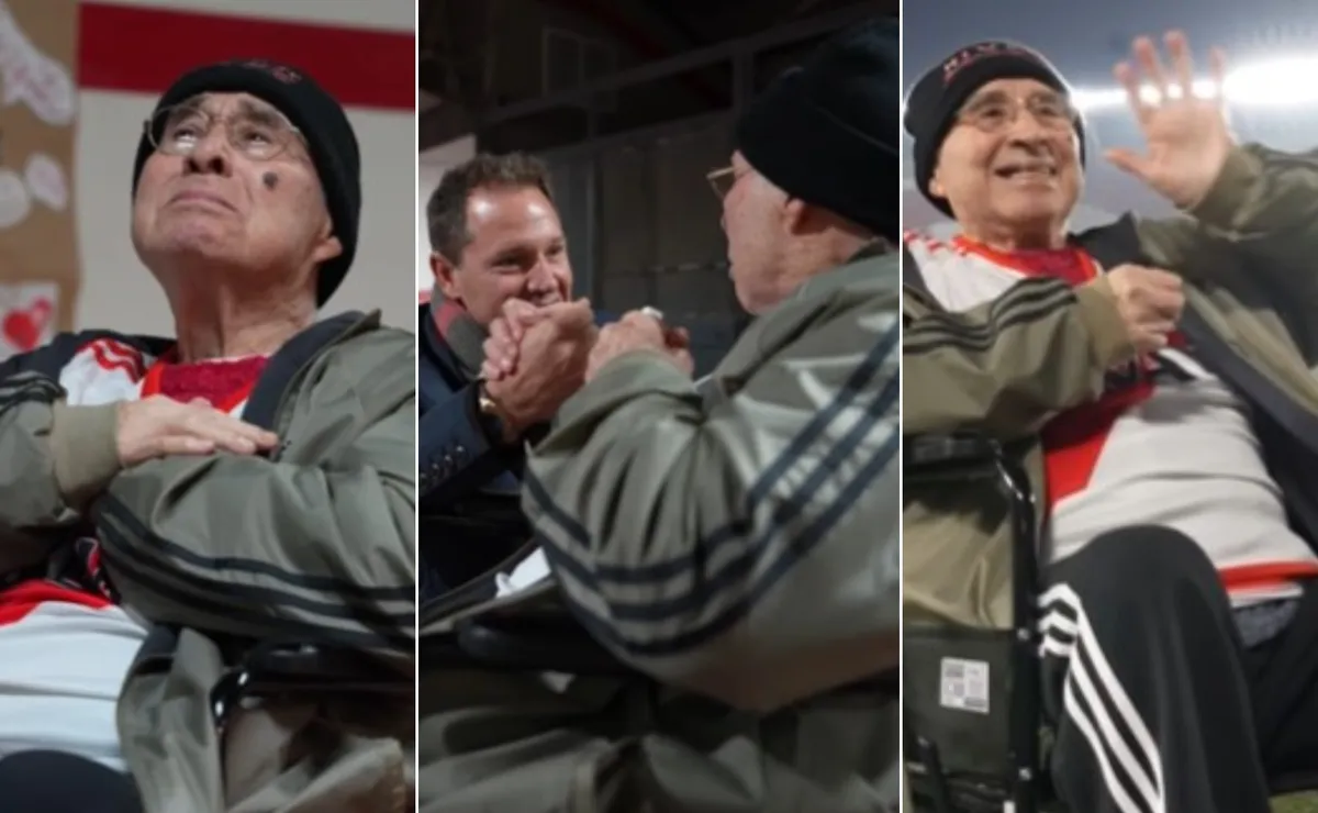 Tito, el abuelo que emocionó a todos con su visita al Monumental.