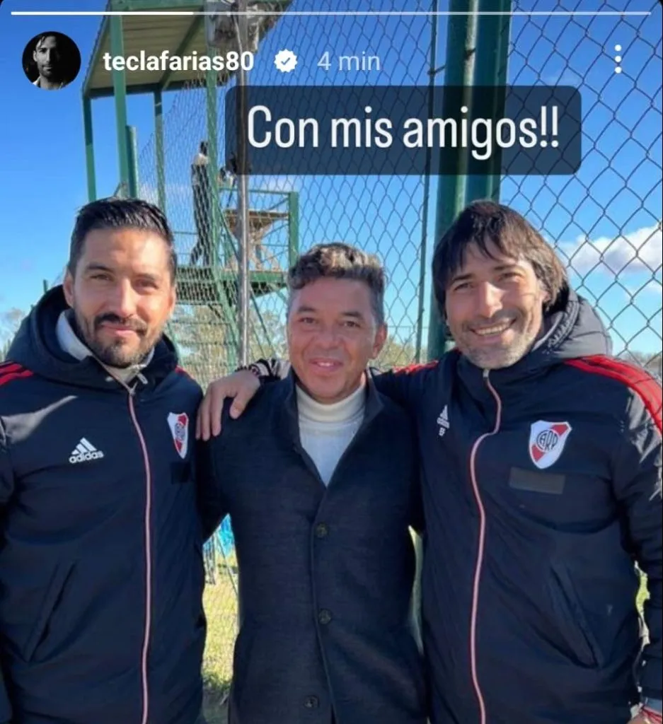 El Muñeco presente en el River Camp para ver la fecha de inferiores.