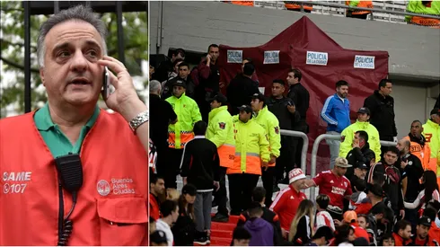 El jefe del SAME confirmó la muerte del hincha por un traumatismo de cráneo