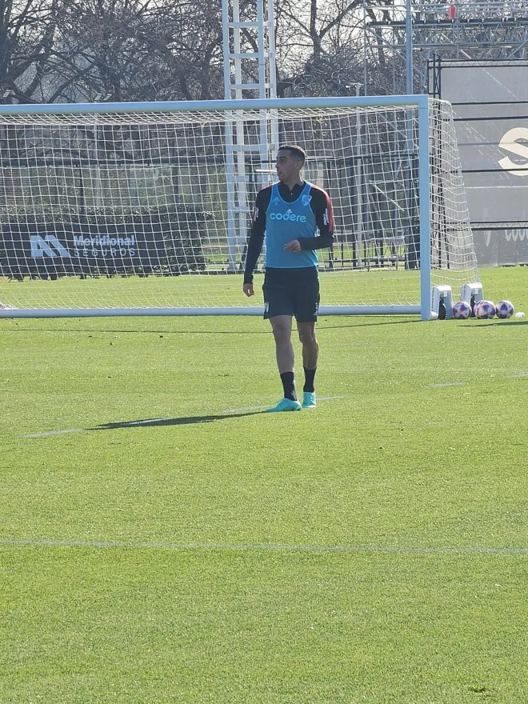 El Mellizo en acción durante su segundo entrenamiento en River (Foto: La Página Millonaria)