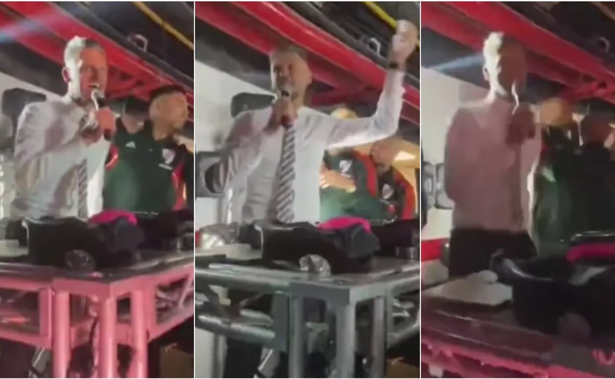 Demichelis en la fiesta de River campeón.
