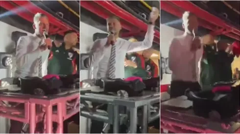 Demichelis en la fiesta de River campeón.