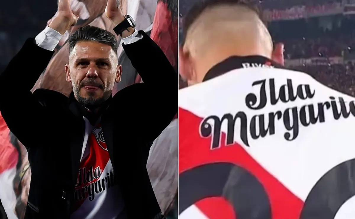 Momento de emoción en el Monumental: la camiseta que utilizó Demichelis para celebrar.
