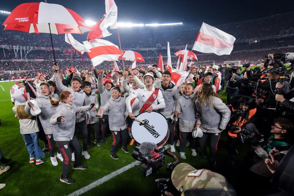 River se consagró campeón de la Liga Profesional y lo festejó en el Monumental (Foto: Getty Images)