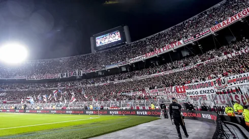 AIRES, ARGENTINA – APRIL 23: General view of Estadio Más Monumental Antonio Vespucio Liberti prior a Liga Profesional 2023 match between River Plate and Independiente at Estadio Más Monumental Antonio Vespucio Liberti on April 23, 2023 in Buenos Aires, Argentina. (Photo by Marcelo Endelli/Getty Images)