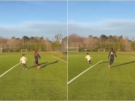 Picante cruce entre el hijo de Matías Suárez y De La Cruz