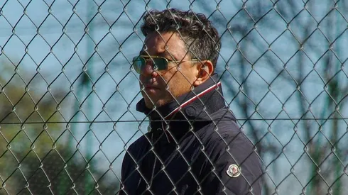 El Muñeco estuvo hace algunas semanas en River Camp viendo a las Inferiores y a su hijo Santino.