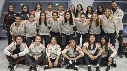 La delegación de River llegó a Madrid.