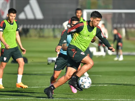 River entrenó en Ezeiza: alerta por Aliendro y el jugador que se recuperó