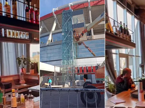 Se viene el estreno del nuevo restaurant, con ascensor y vista al campo de juego