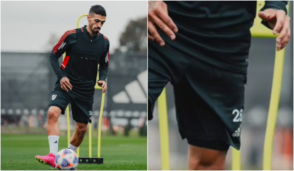 El nuevo dorsal que llevará Lanzini en el Más Grande (Foto: Prensa River)