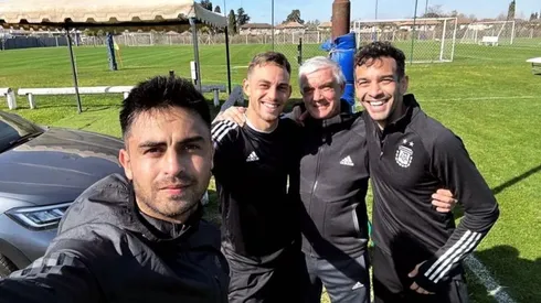 Pity Martínez recibió la visita de un ex River antes de sumarse al equipo