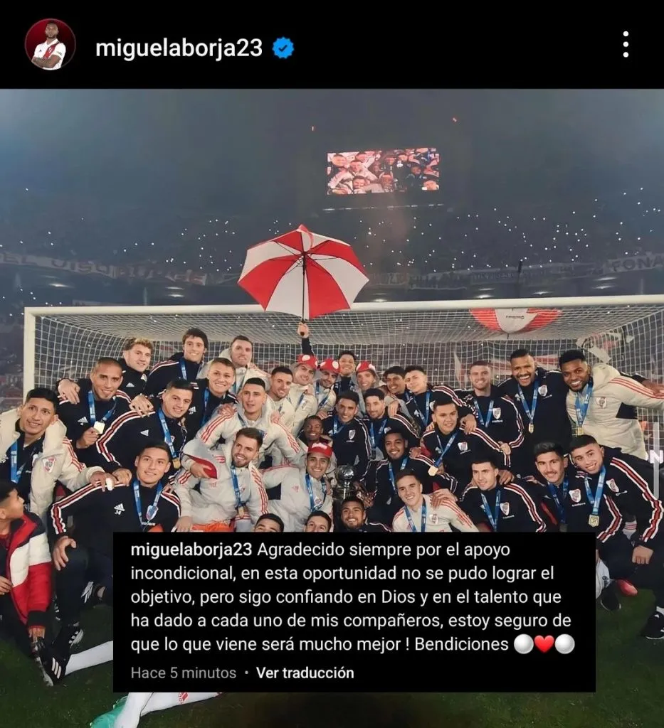 El mensaje de Borja luego de la eliminación.