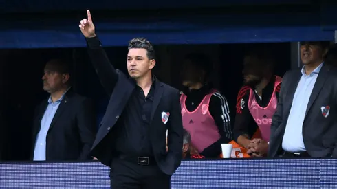 El Muñeco en su último clásico en la Bombonera.