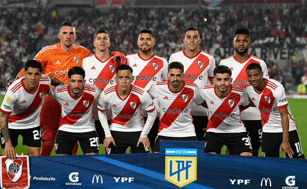 La probable formación de River vs. Lanús.