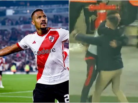 Desahogo total: el festejo especial de Demichelis en el gol de Rondón