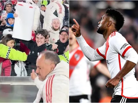 Borja y un muy lindo gesto con un hincha después del doblete