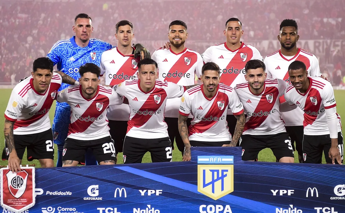El once de River que salió a jugar el partido.