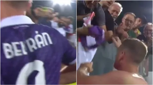 Lucas Beltrán regaló su camiseta