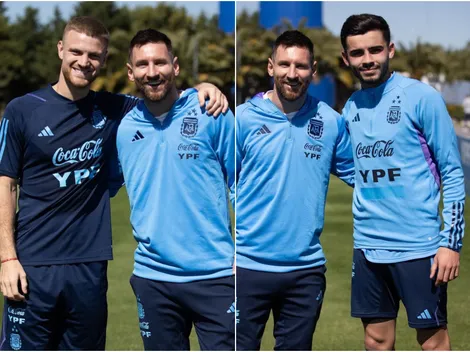 Locura por Messi: las fotos de Beltrán y Simón con el mejor jugador del mundo