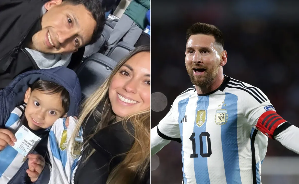 El Peti Aliendro disfrutó el triunfo de Argentina en familia.