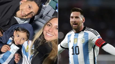 El Peti Aliendro disfrutó el triunfo de Argentina en familia.