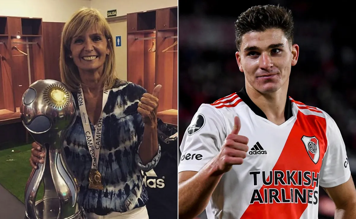 Sandra Rossi y la sorpresa que se llevó cuando midió a Julián Álvarez.
