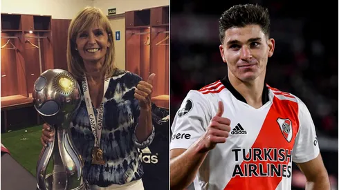 Sandra Rossi y la sorpresa que se llevó cuando midió a Julián Álvarez.