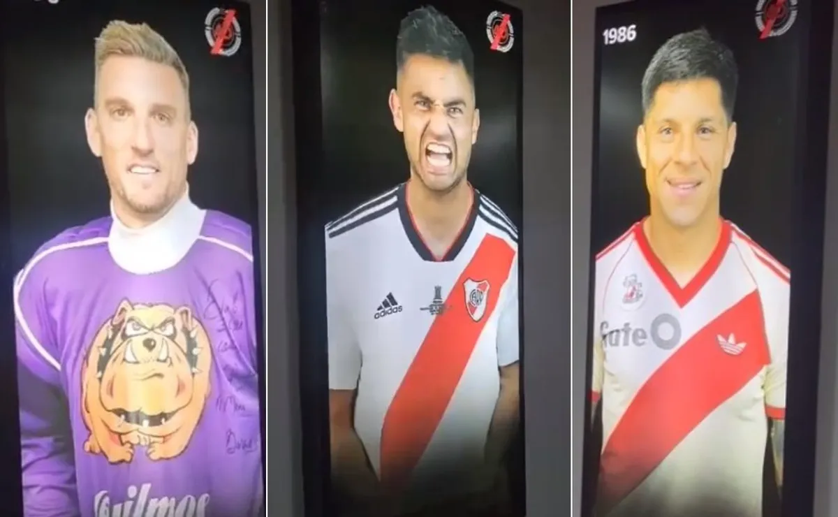 Las nuevas gigantografías en los pasillos del Monumental, con un detalle muy especial.